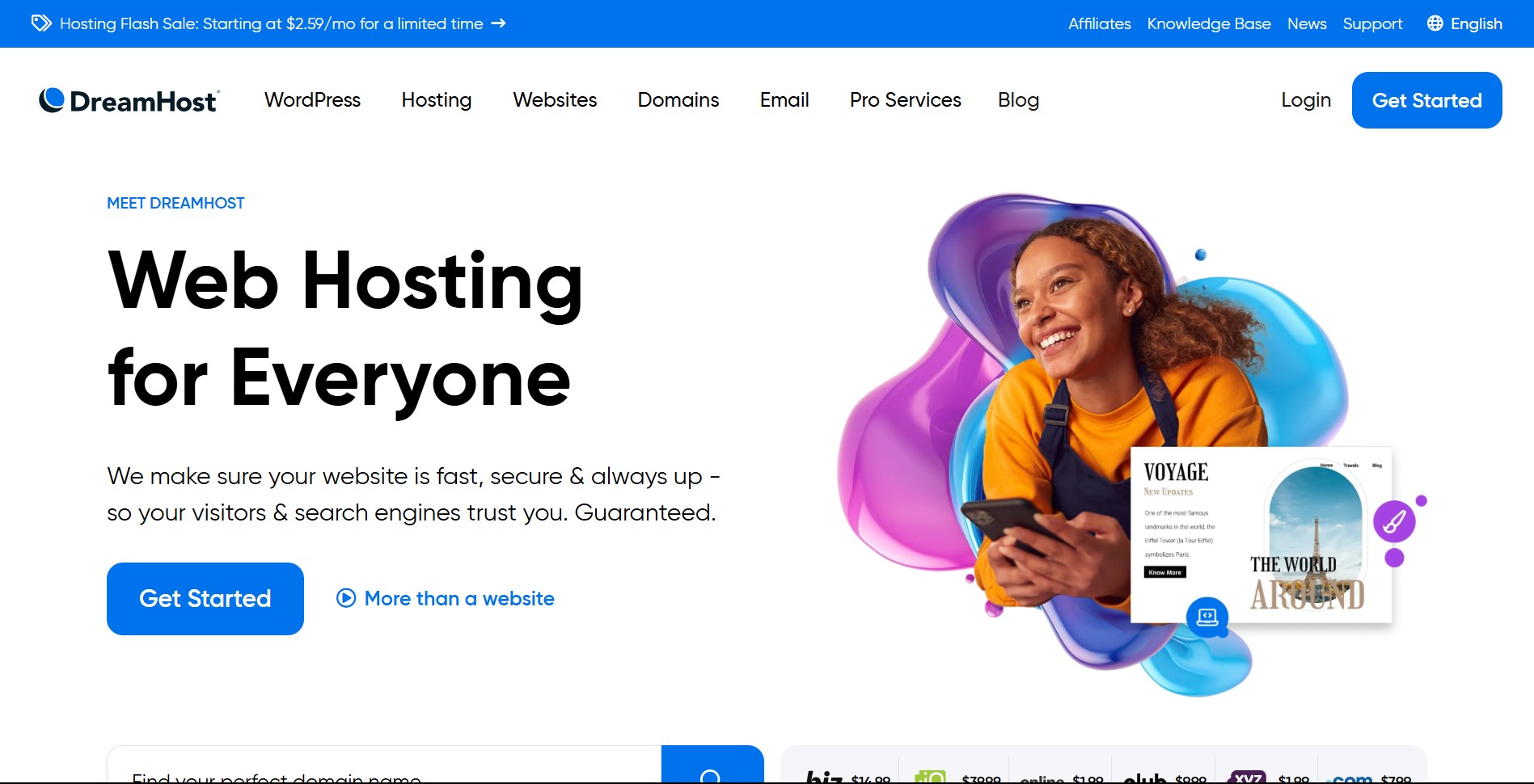 {{p}}DreamHost excels with its unlimited storage and free SSL certificate. Its transparent pricing makes it a great choice for budget-conscious users.{{/p}}